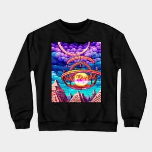 Pyramids With Dyson Sphere Sun Crewneck Sweatshirt